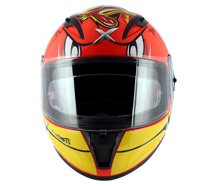 Axor STREET Racing Duck Orange Yellow Helmet XL