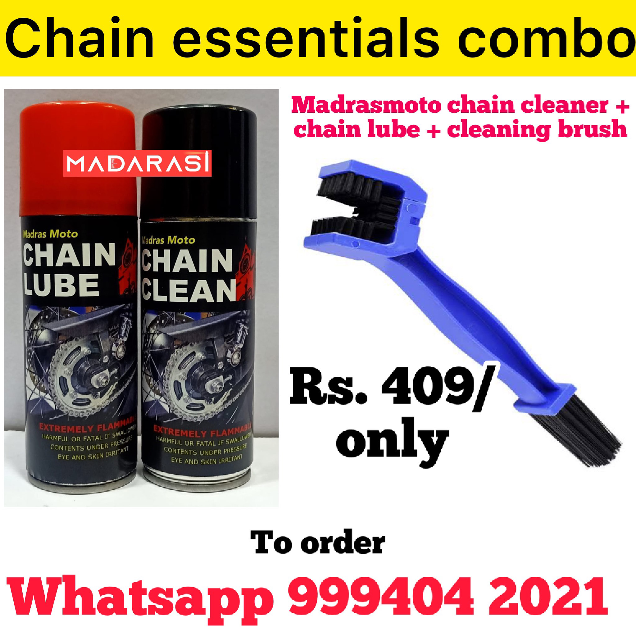 120ml chain lube combo with brush